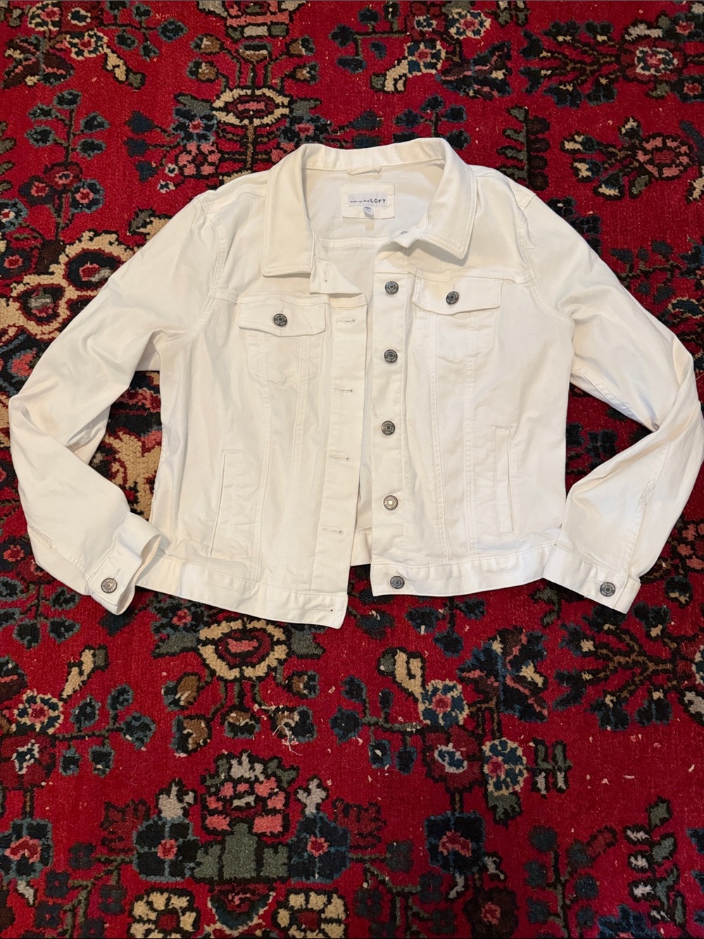 LOFT White Denim Jacket
